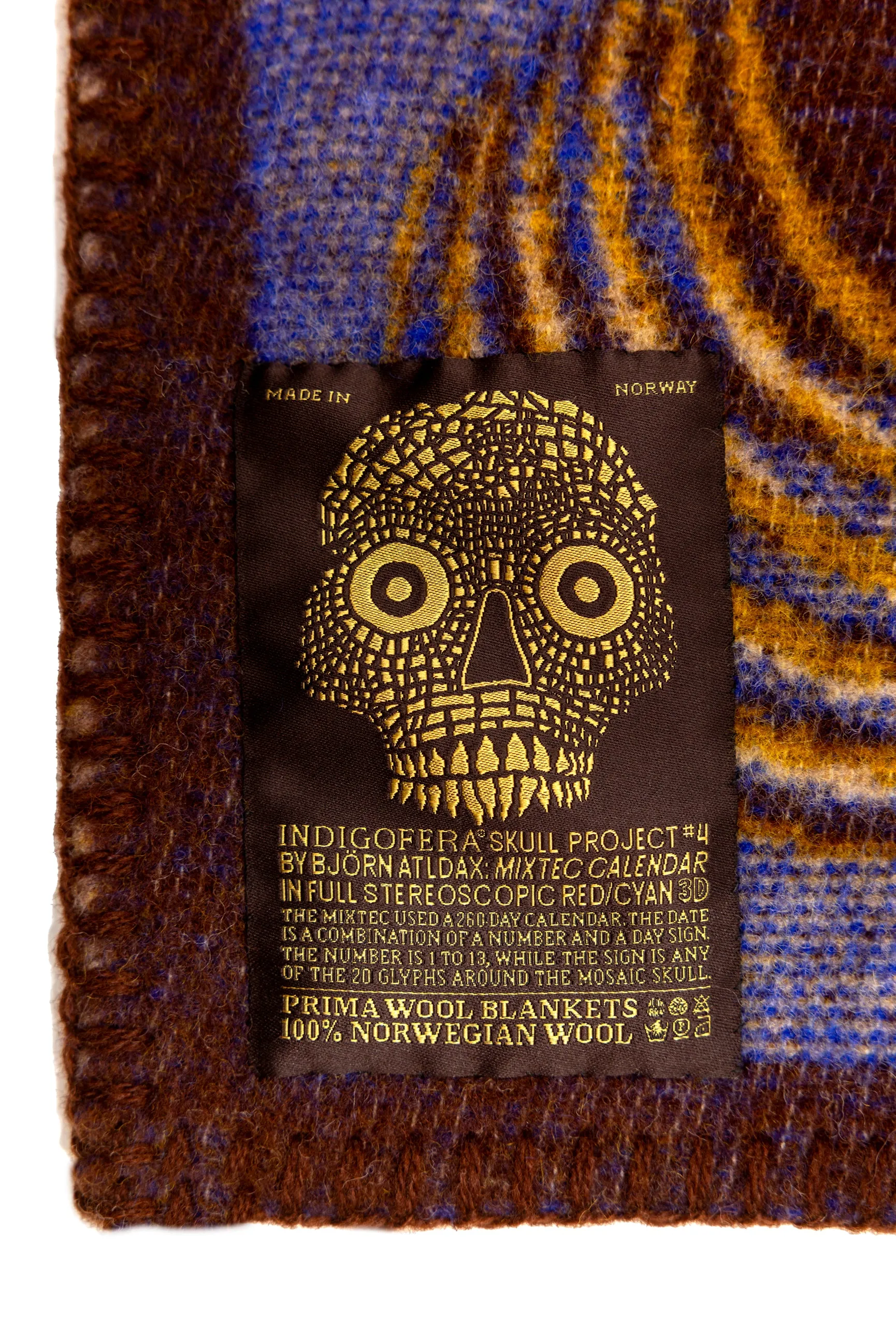 Indigofera x Bjrn Atldax 10 Skull Blankets - Mixtec Calendar No. 4