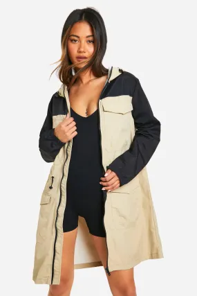 Jackets & Coats | Colourblock Hooded Jacket | boohoo