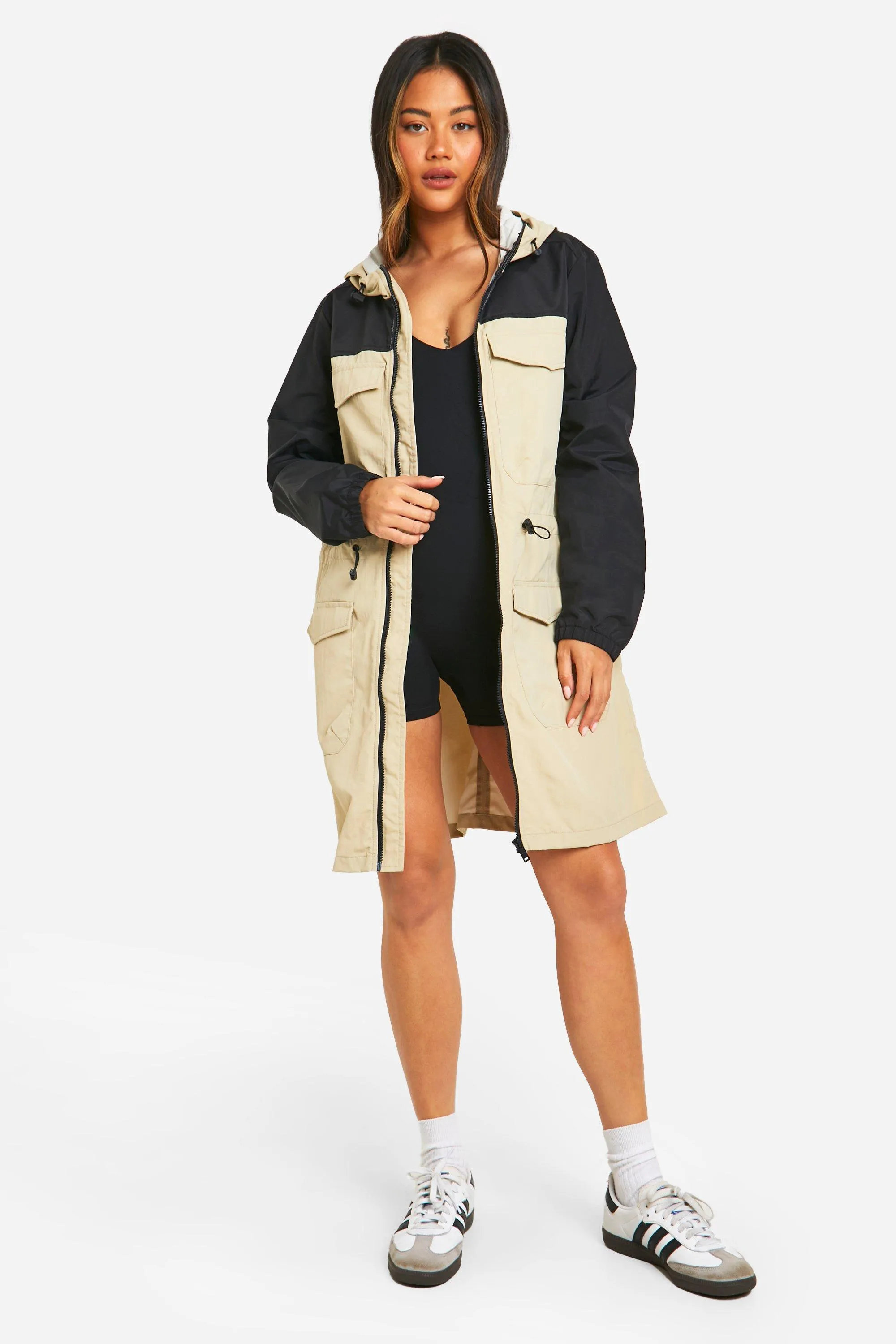 Jackets & Coats | Colourblock Hooded Jacket | boohoo