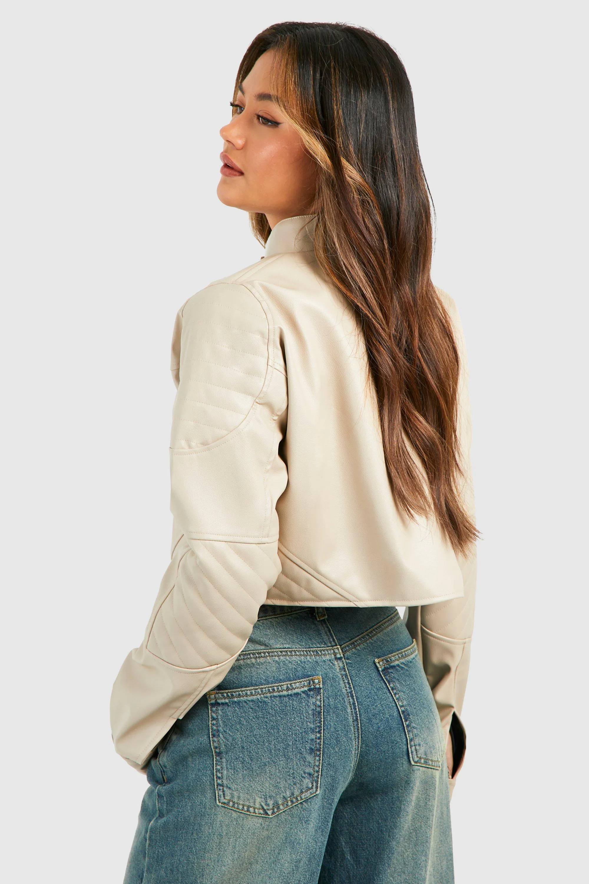 Jackets & Coats | Cropped Moto Bomber Jacket | boohoo