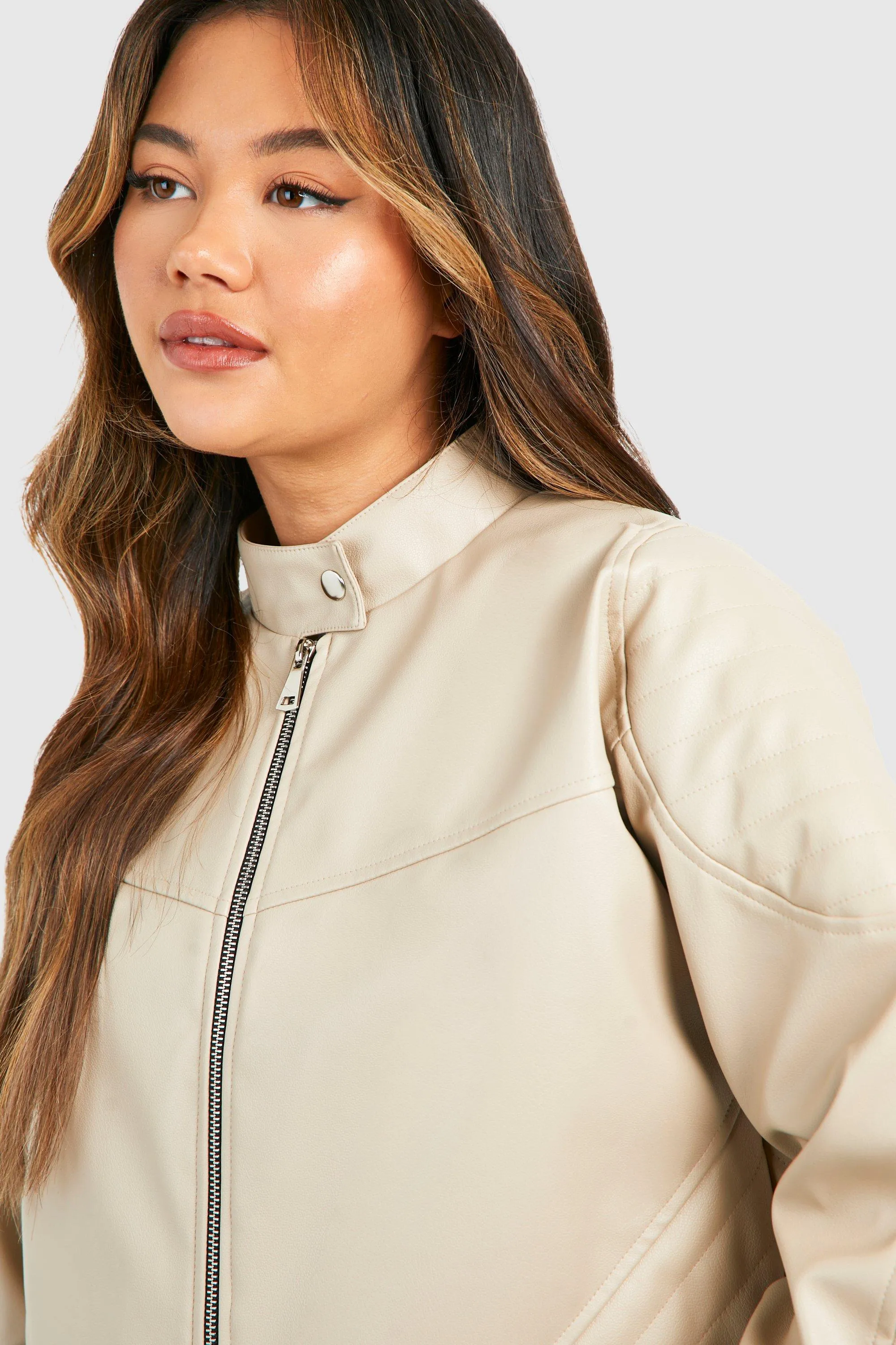 Jackets & Coats | Cropped Moto Bomber Jacket | boohoo