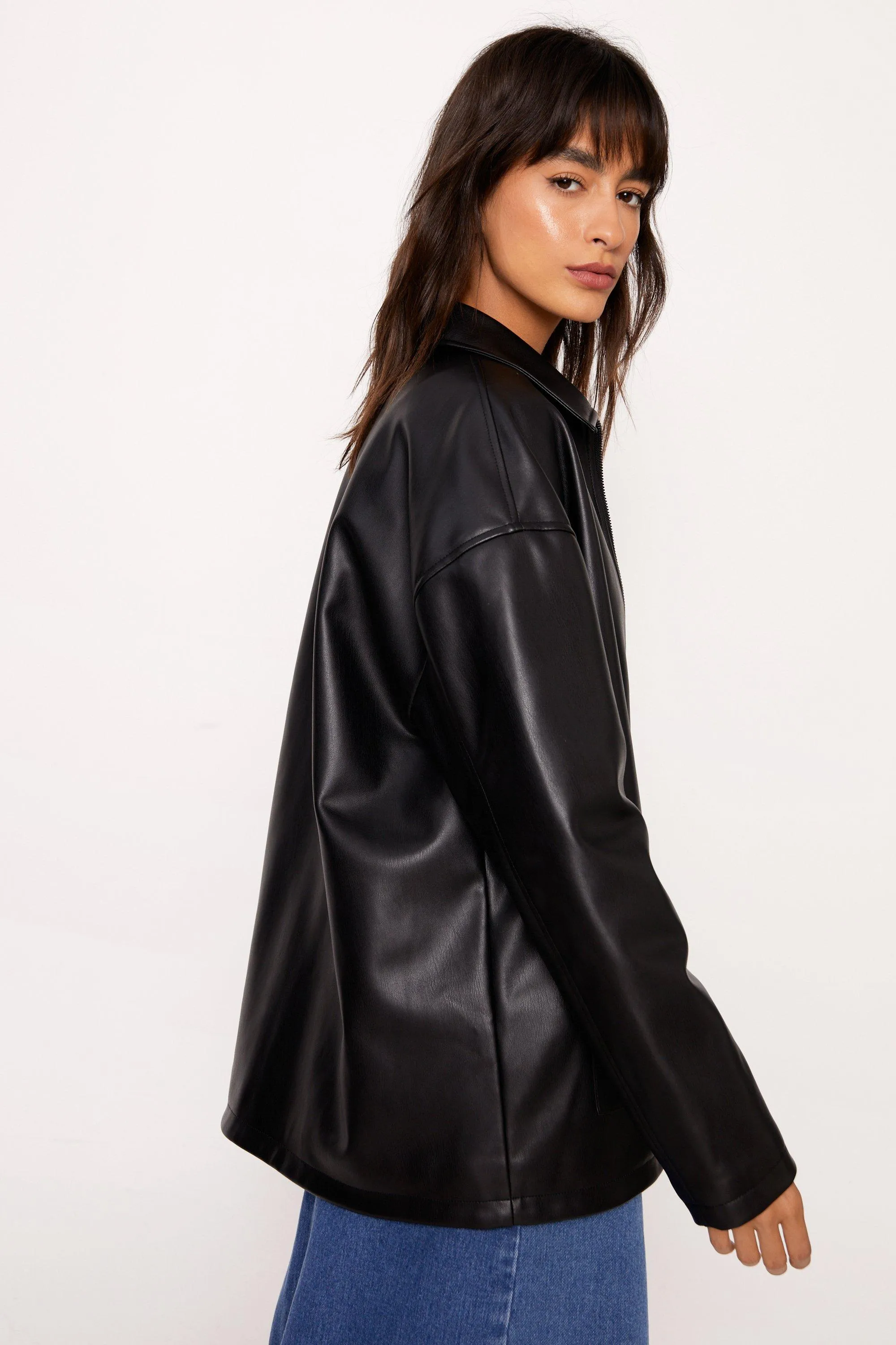 Jackets & Coats | Pocket Detail Faux Leather Jacket | NastyGal