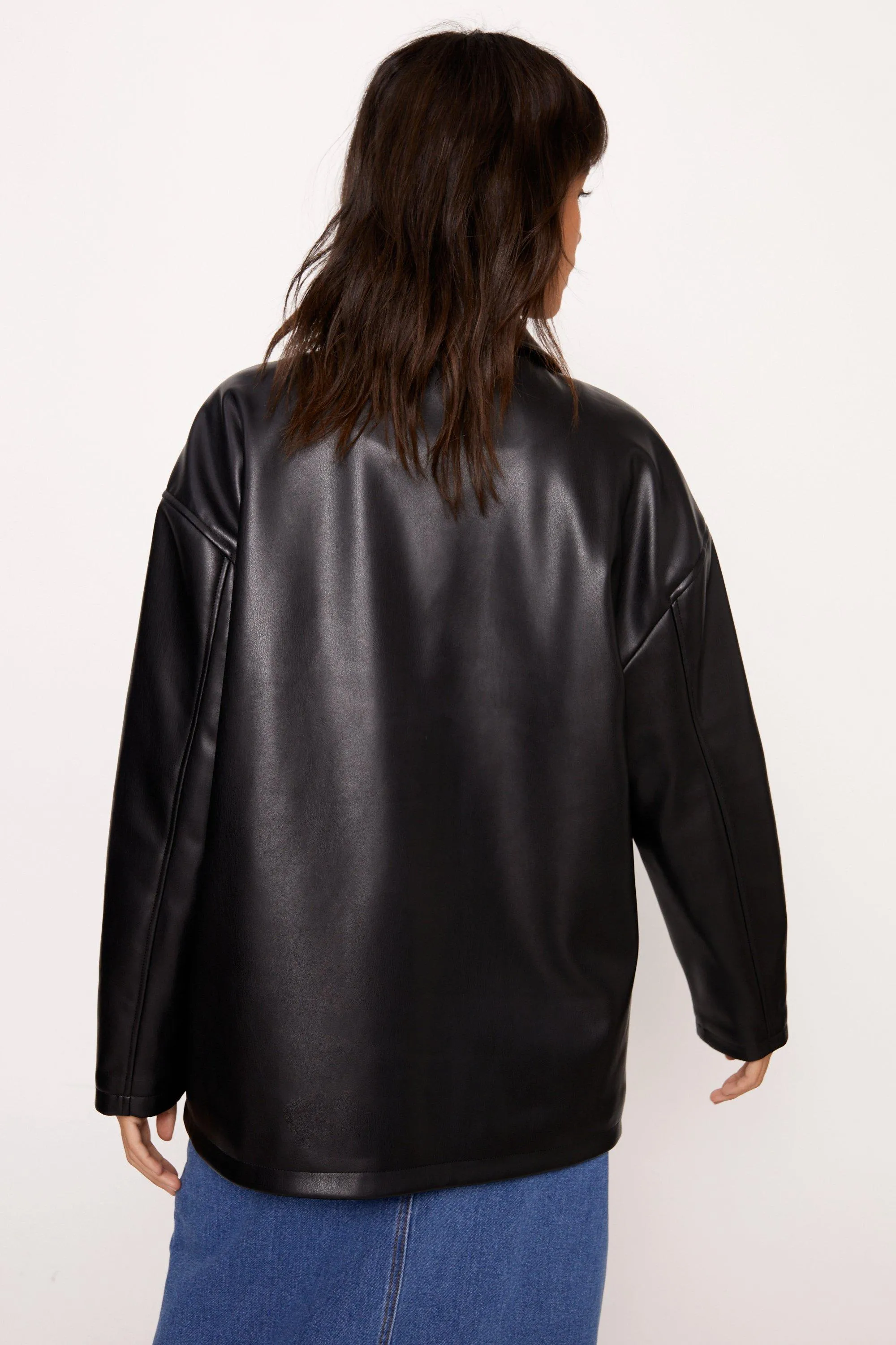 Jackets & Coats | Pocket Detail Faux Leather Jacket | NastyGal