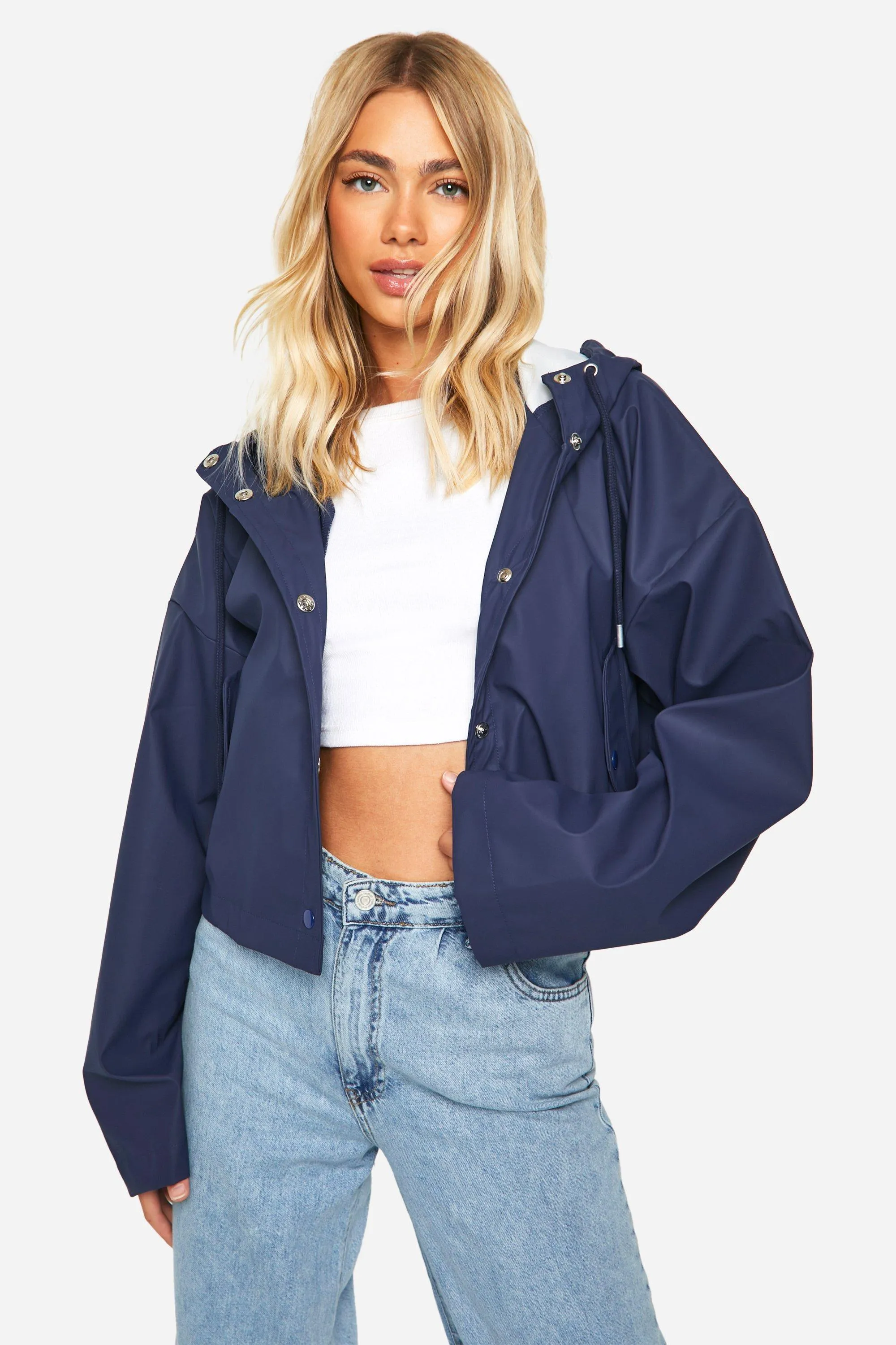 Jackets & Coats | Short Hooded Mac | boohoo