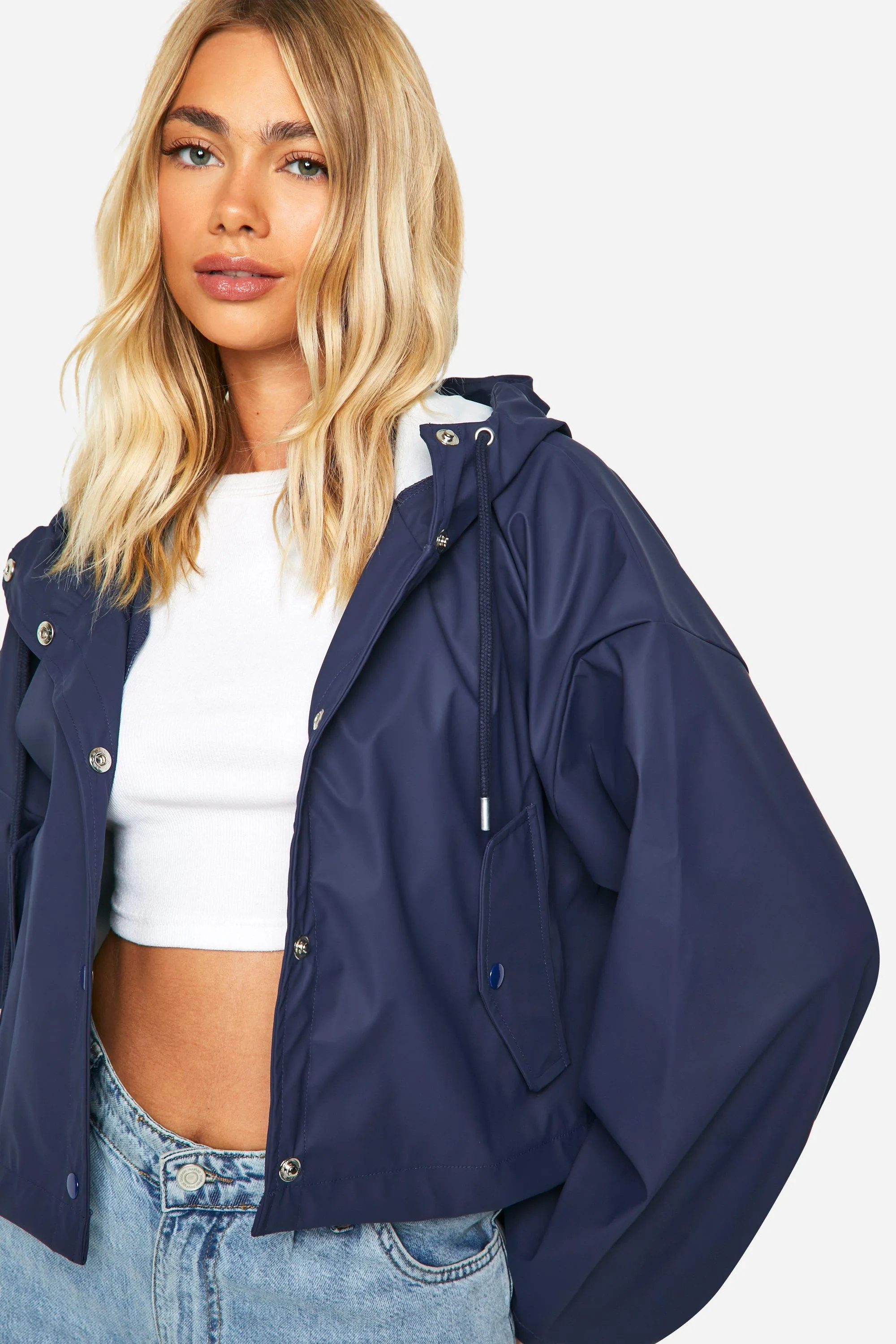 Jackets & Coats | Short Hooded Mac | boohoo