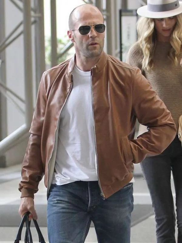 Jason Statham Brown Bomber Jacket | New American Jackets