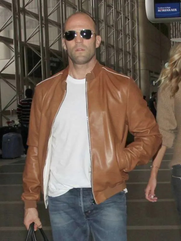 Jason Statham Brown Bomber Jacket | New American Jackets