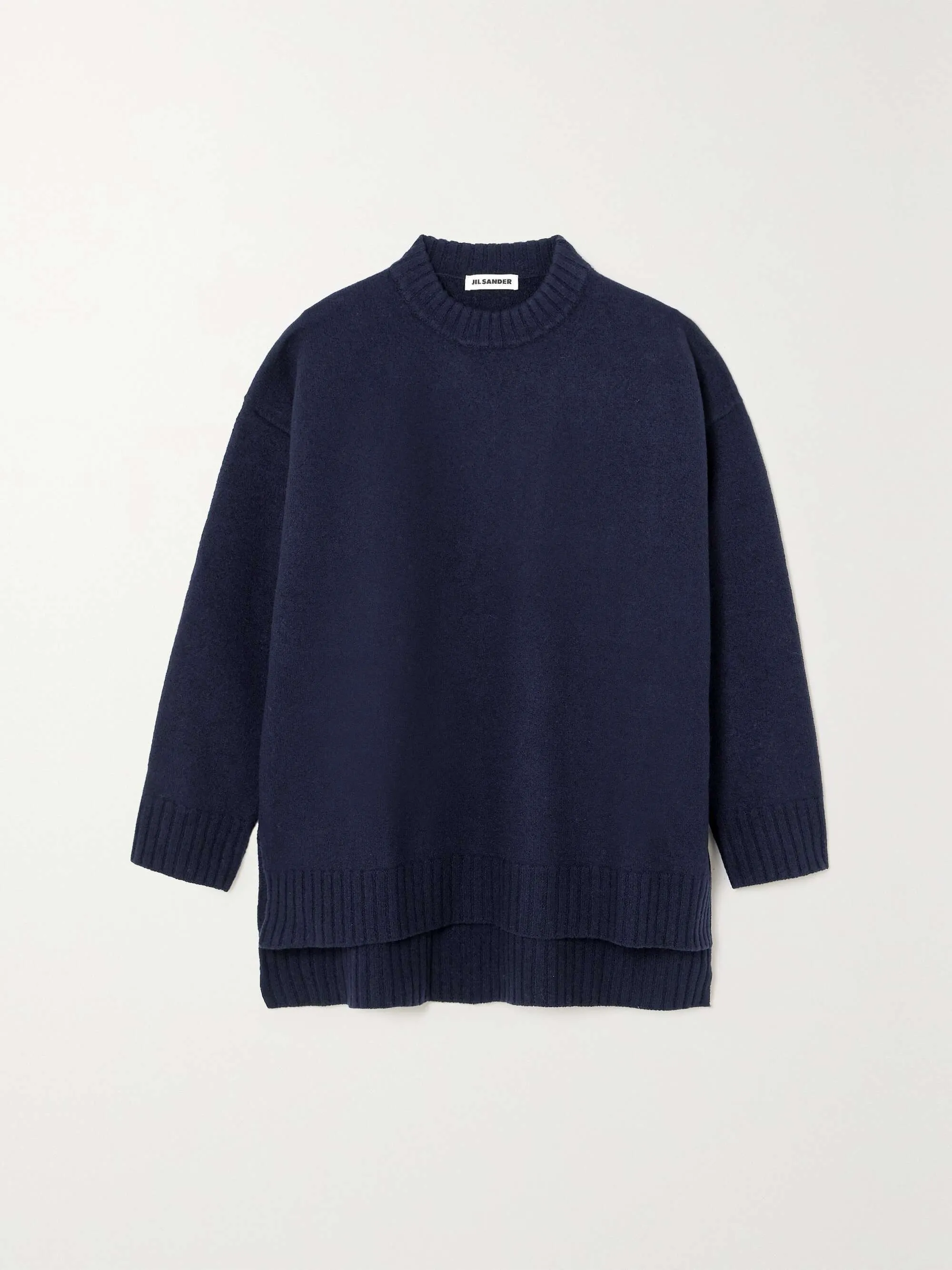 Jil Sander  |Casual Style Wool Street Style U-Neck Long Sleeves Plain