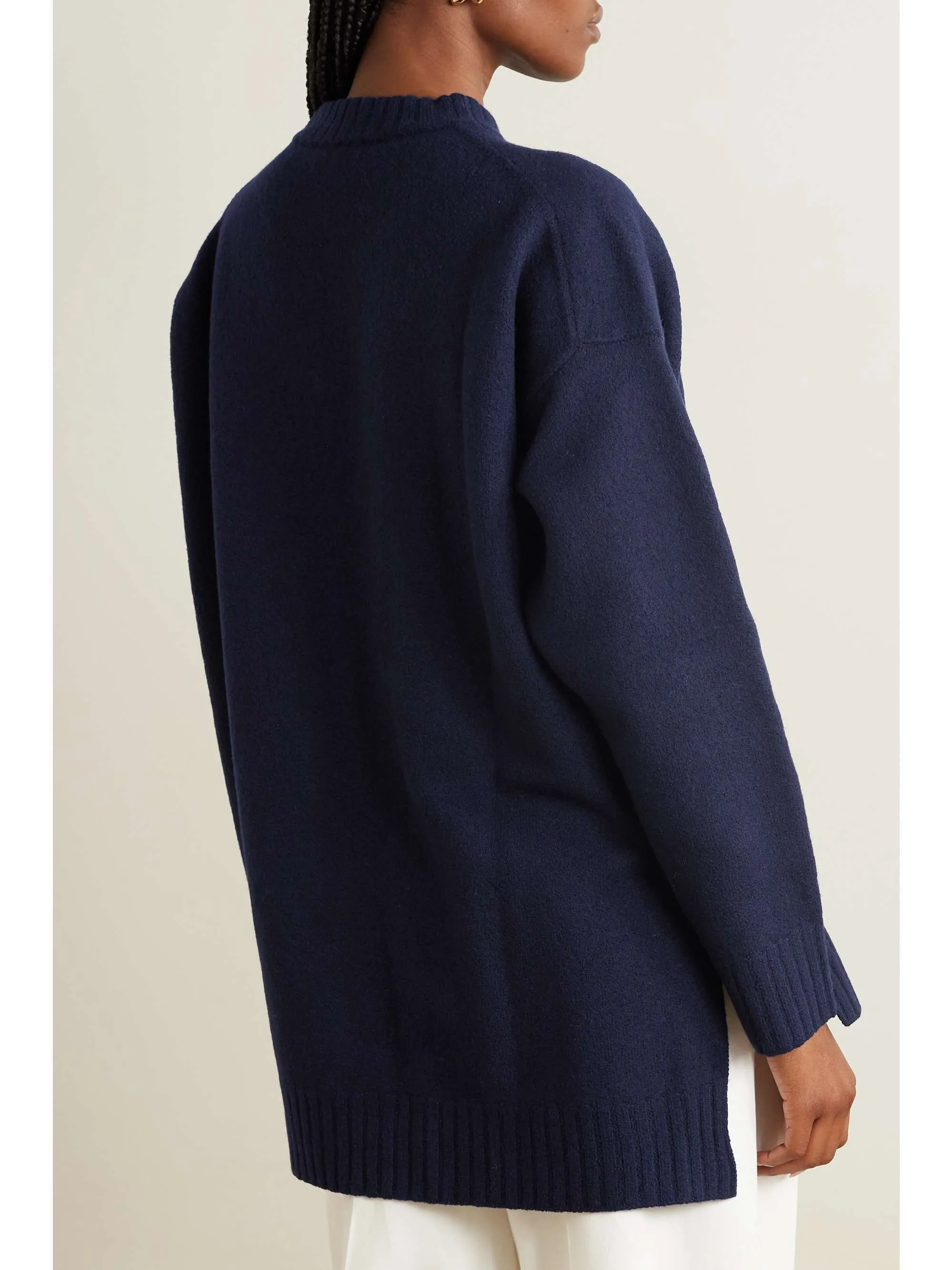 Jil Sander  |Casual Style Wool Street Style U-Neck Long Sleeves Plain