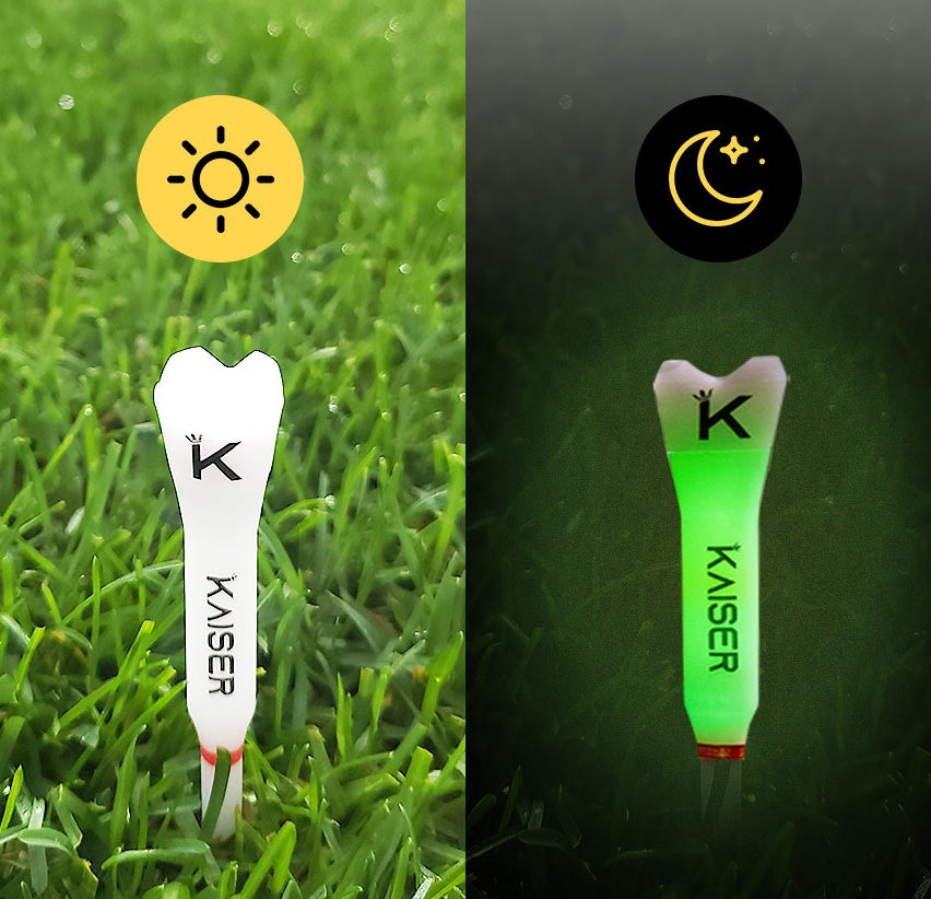 KAISER T1 Golf Tees Day Night Gifts Accessory Sets/ Long 1pcs+Short 1pcs/ distance increase luminous anti-slicing Height fix Hol