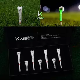 KAISER T4 Golf Tees Day Night Gifts Accessory Sets/ Long 4pcs+Short 3pcs/ distance increase luminous anti-slicing Height fix Hol