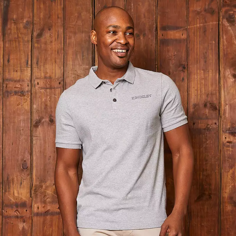 Kingsley Heath Wordmark Regular Fit SJ Polo Vervet