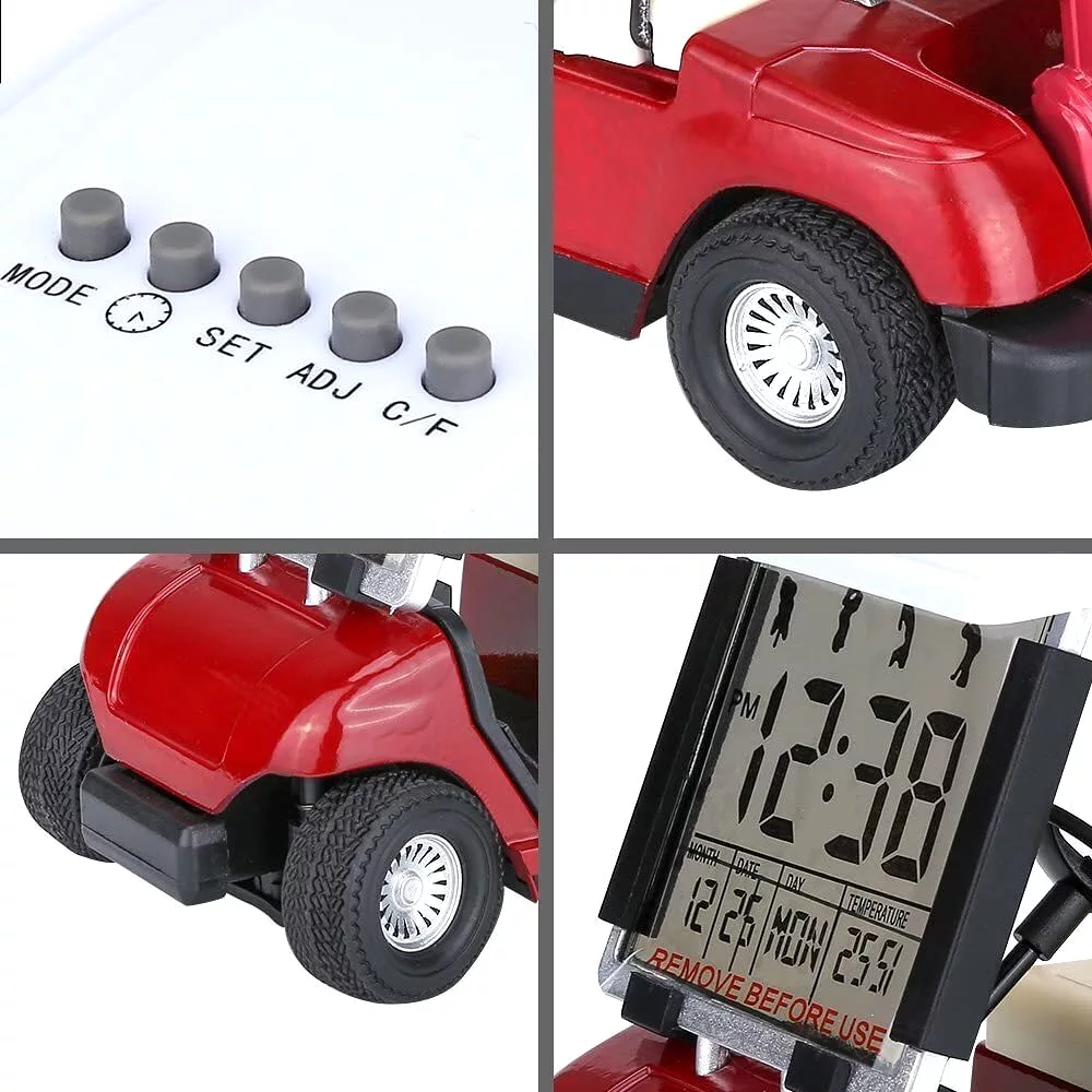 Latest Version LCD Display Mini Golf Cart Clock Great Gift for Golf Fans and Players - 10L0L