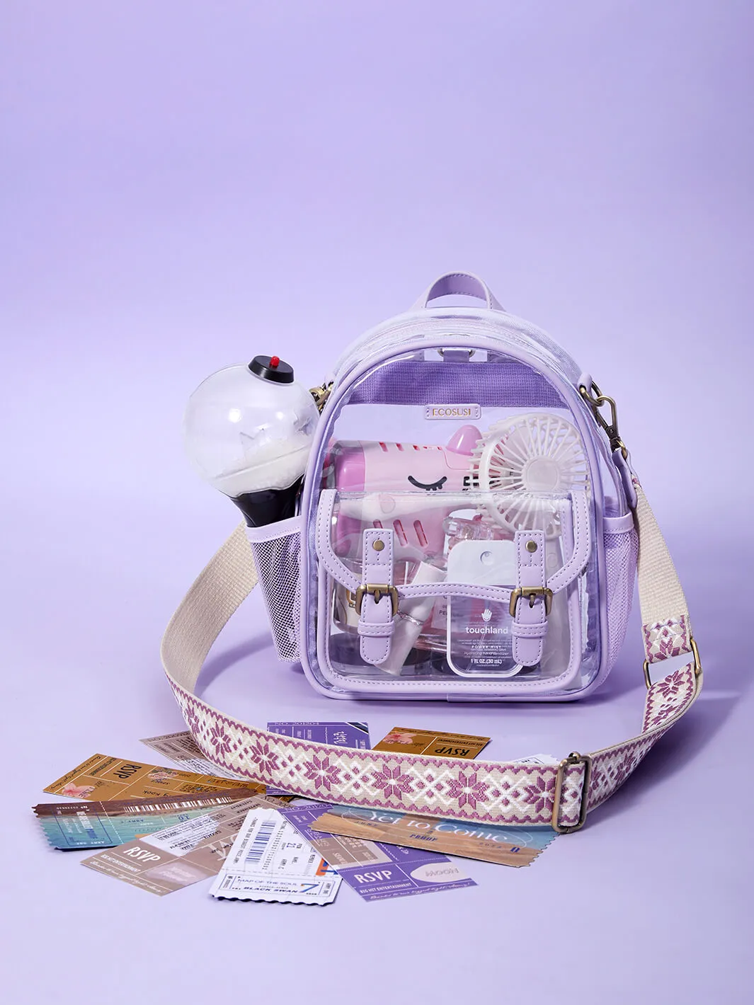 Lila's Clear Mini Backpacks - Stadium Aproved