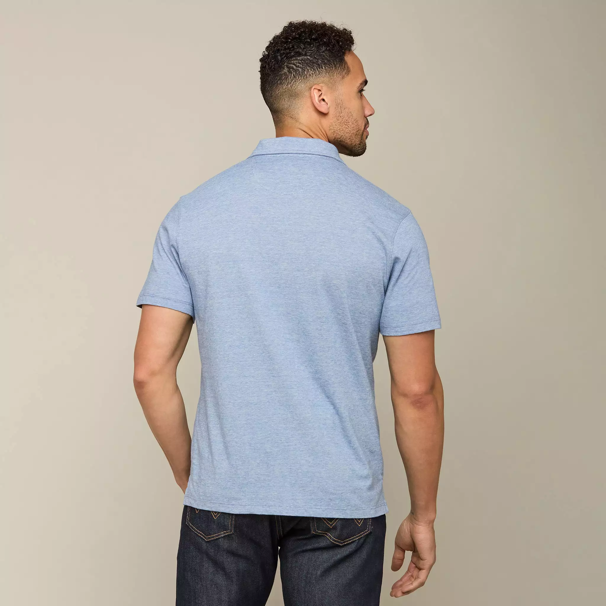 Lucchese Pima Cotton Polo :: Blue