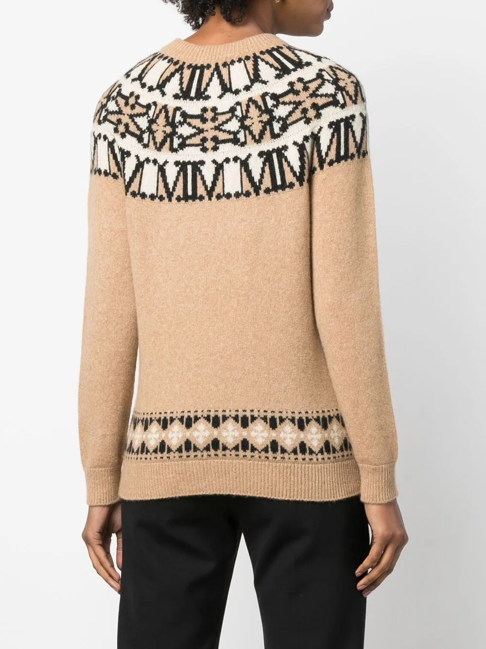 MaxMara  |Crew Neck Casual Style Wool Nylon Rib Street Style