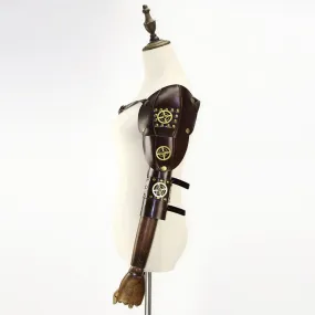 Men's Steampunk Gear Splice Arm Sleeves with Strap