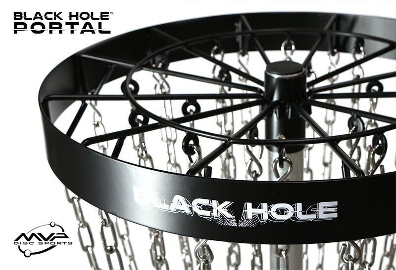 MVP Black Hole Portal Permanent & Portable Course Disc Golf Basket (Version 2)