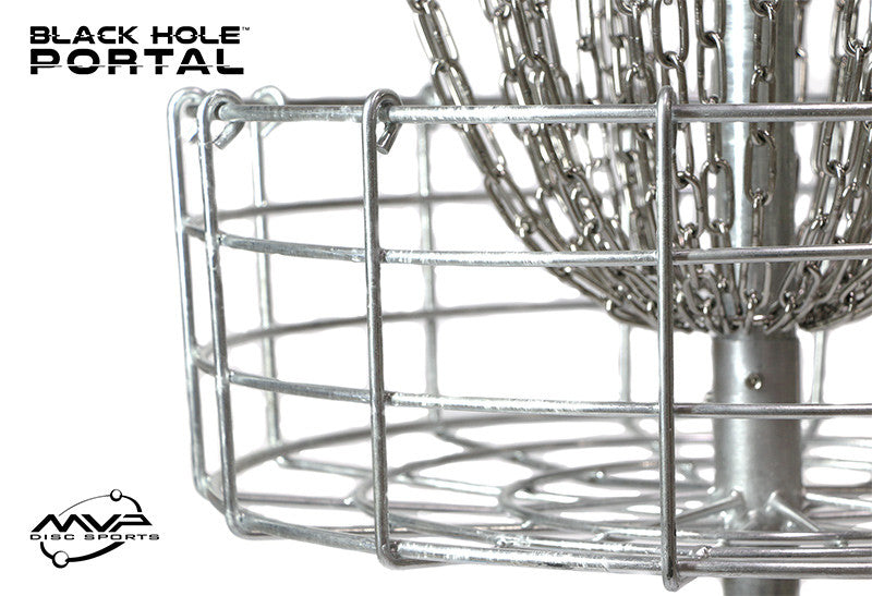 MVP Black Hole Portal Permanent & Portable Course Disc Golf Basket (Version 2)