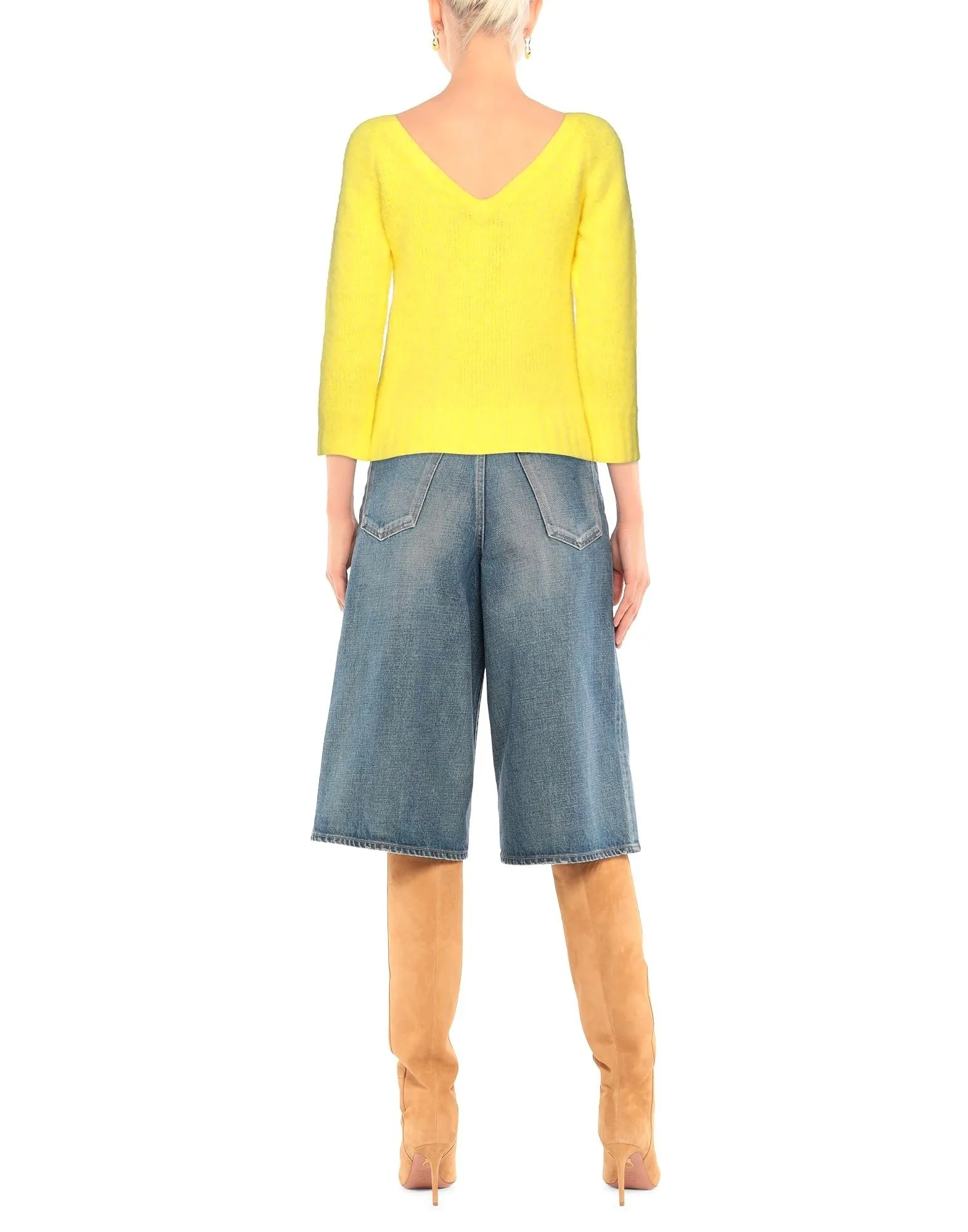 N21 numero ventuno  |Casual Style Wool Nylon Cropped Plain Elegant Style