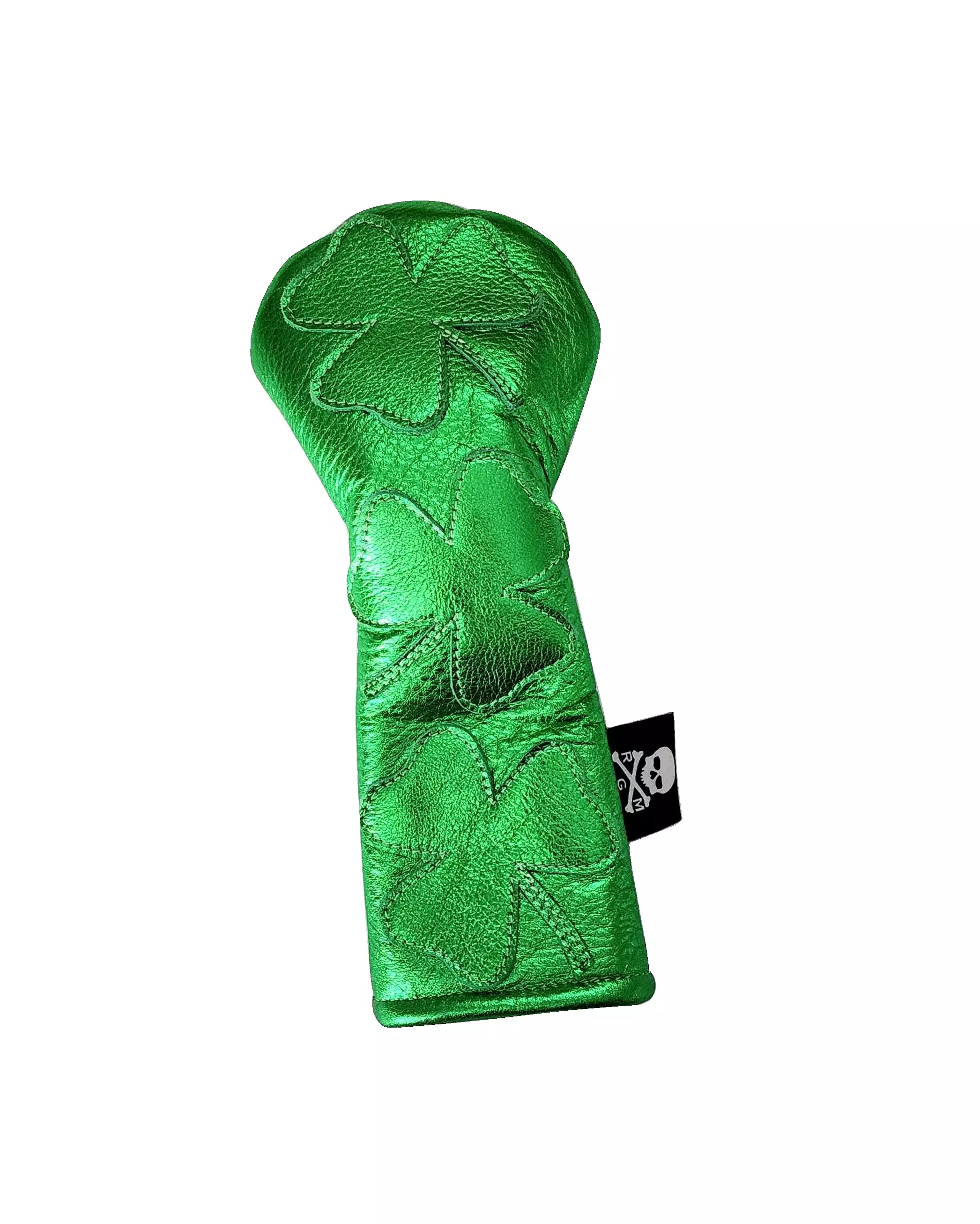 One-Of-A-Kind! Metallic Green Dancing Shamrocks Fairway Wood Cover