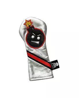 One-Of-A-Kind! The Silver Angry Bomb Fairway Wood headcover.