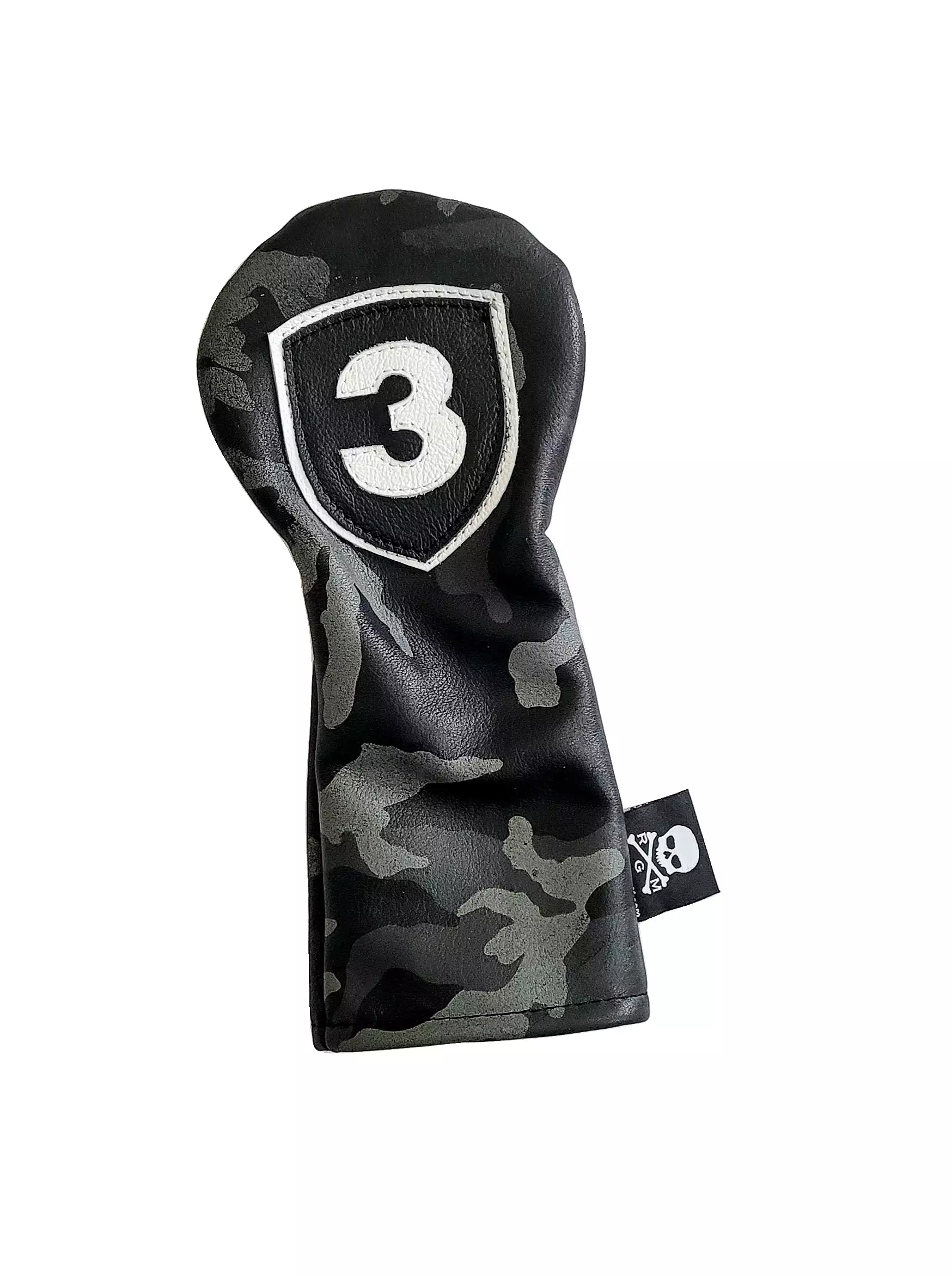 One-Of-A-Kind! The Urban Camo 3 Shield fairway wood headcover.