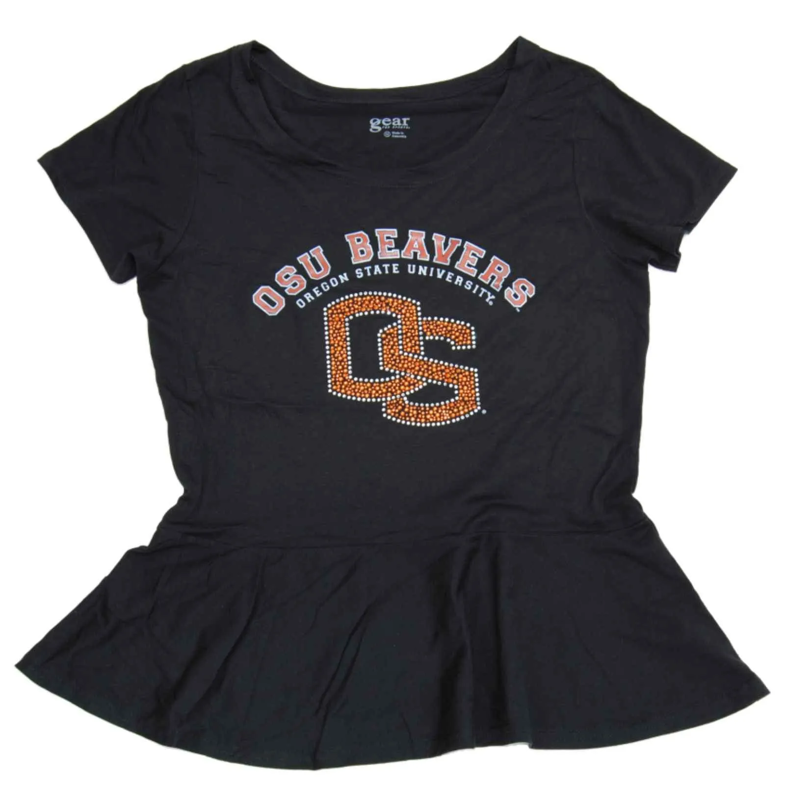 Oregon State Beavers Gear for Sports Women Dazzled Flared Bottom T-Shirt (M)