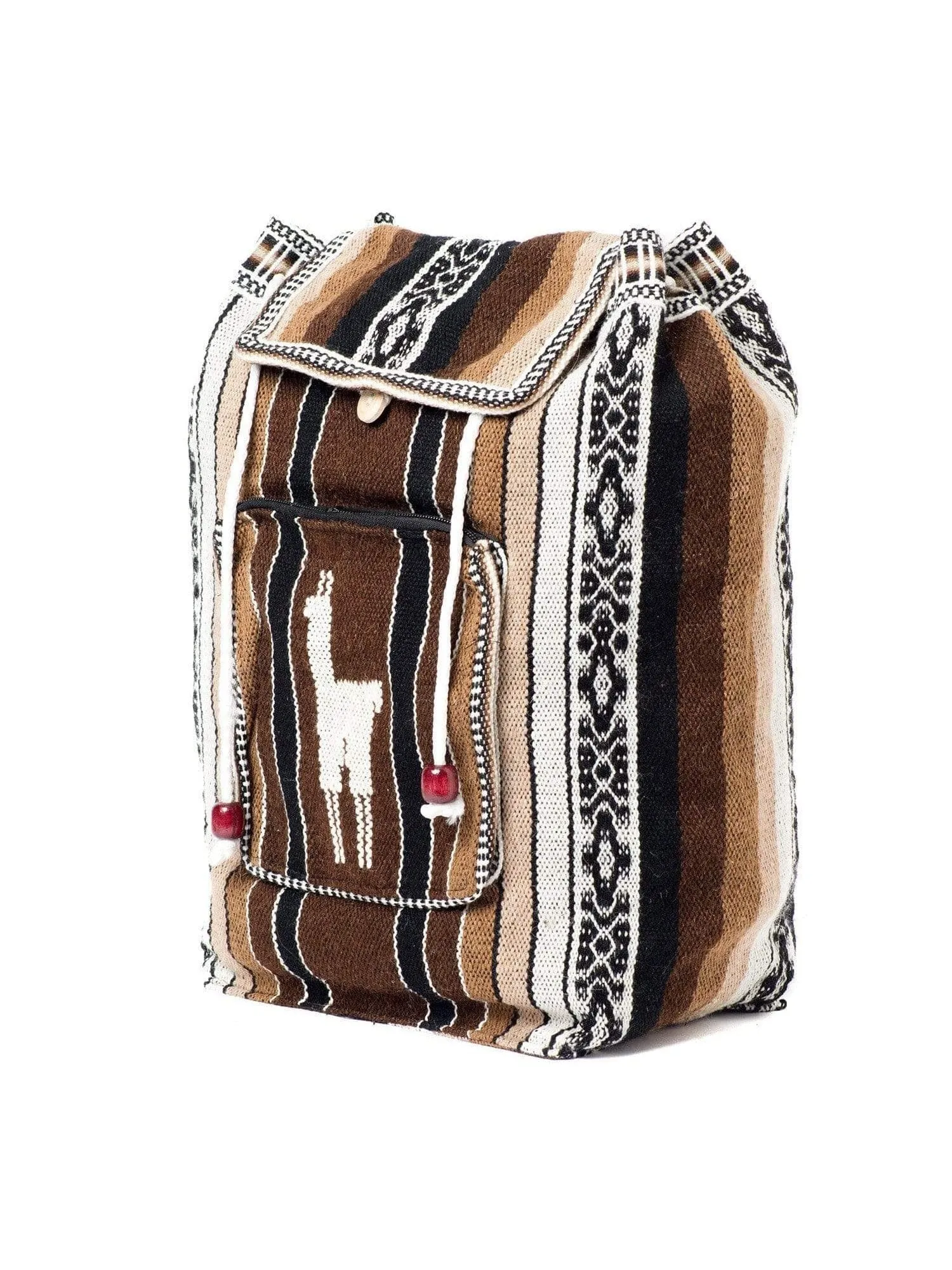 Peruvian Wool Backpack w/ Llama Pocket