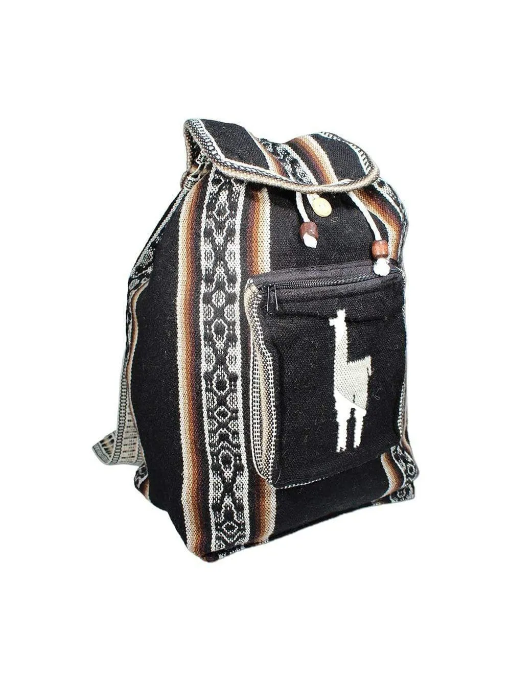 Peruvian Wool Backpack w/ Llama Pocket