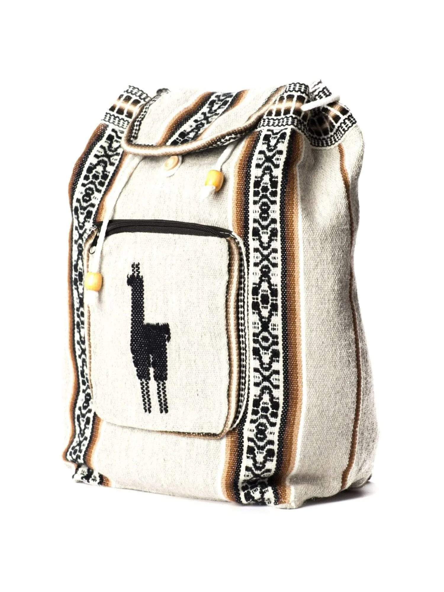 Peruvian Wool Backpack w/ Llama Pocket