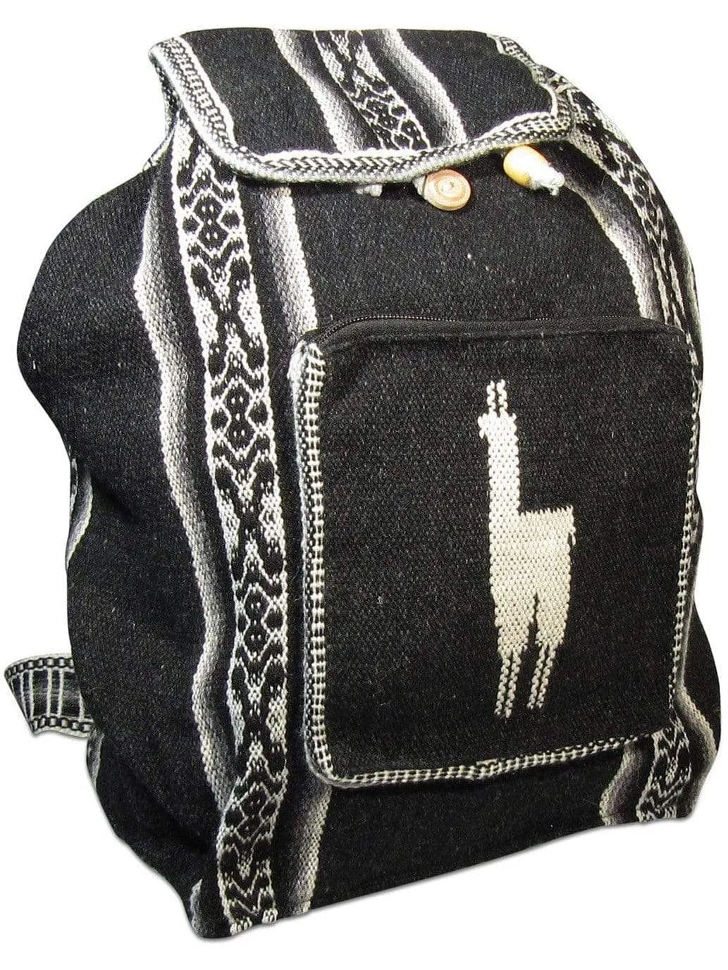 Peruvian Wool Backpack w/ Llama Pocket