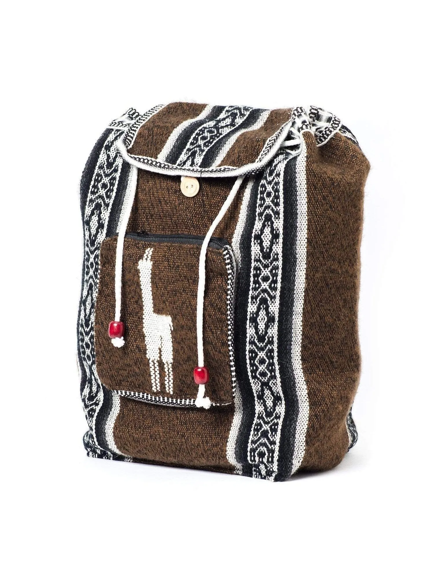 Peruvian Wool Backpack w/ Llama Pocket