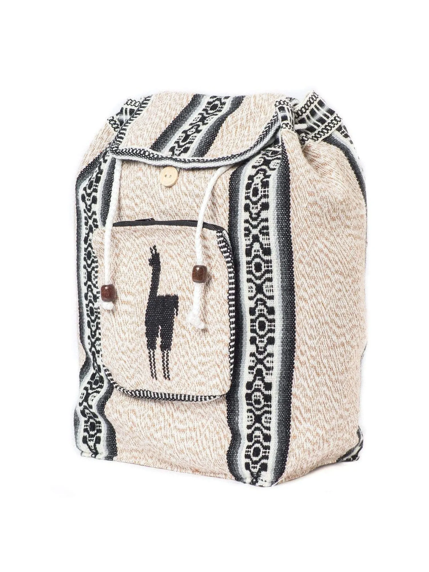 Peruvian Wool Backpack w/ Llama Pocket