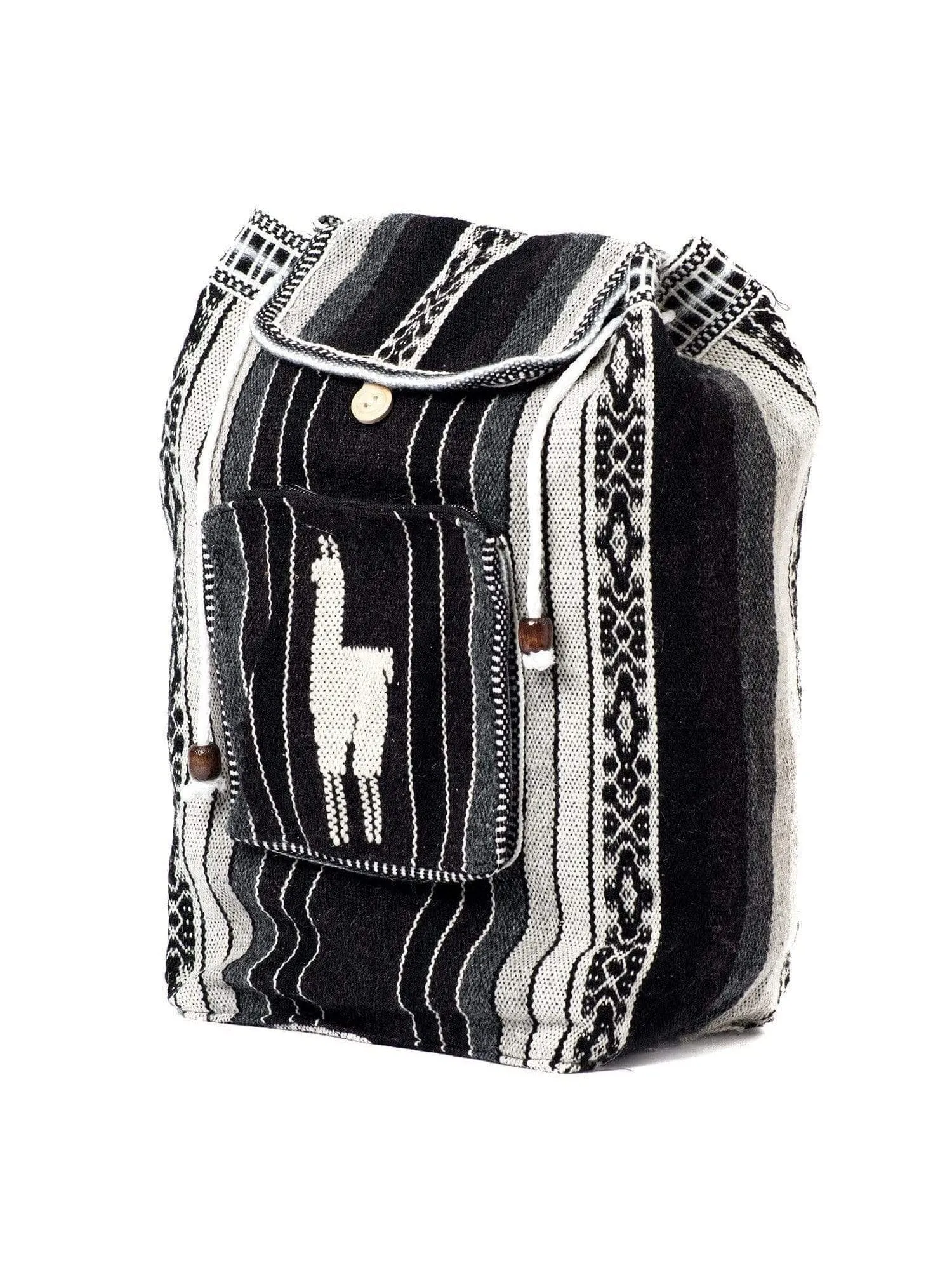 Peruvian Wool Backpack w/ Llama Pocket