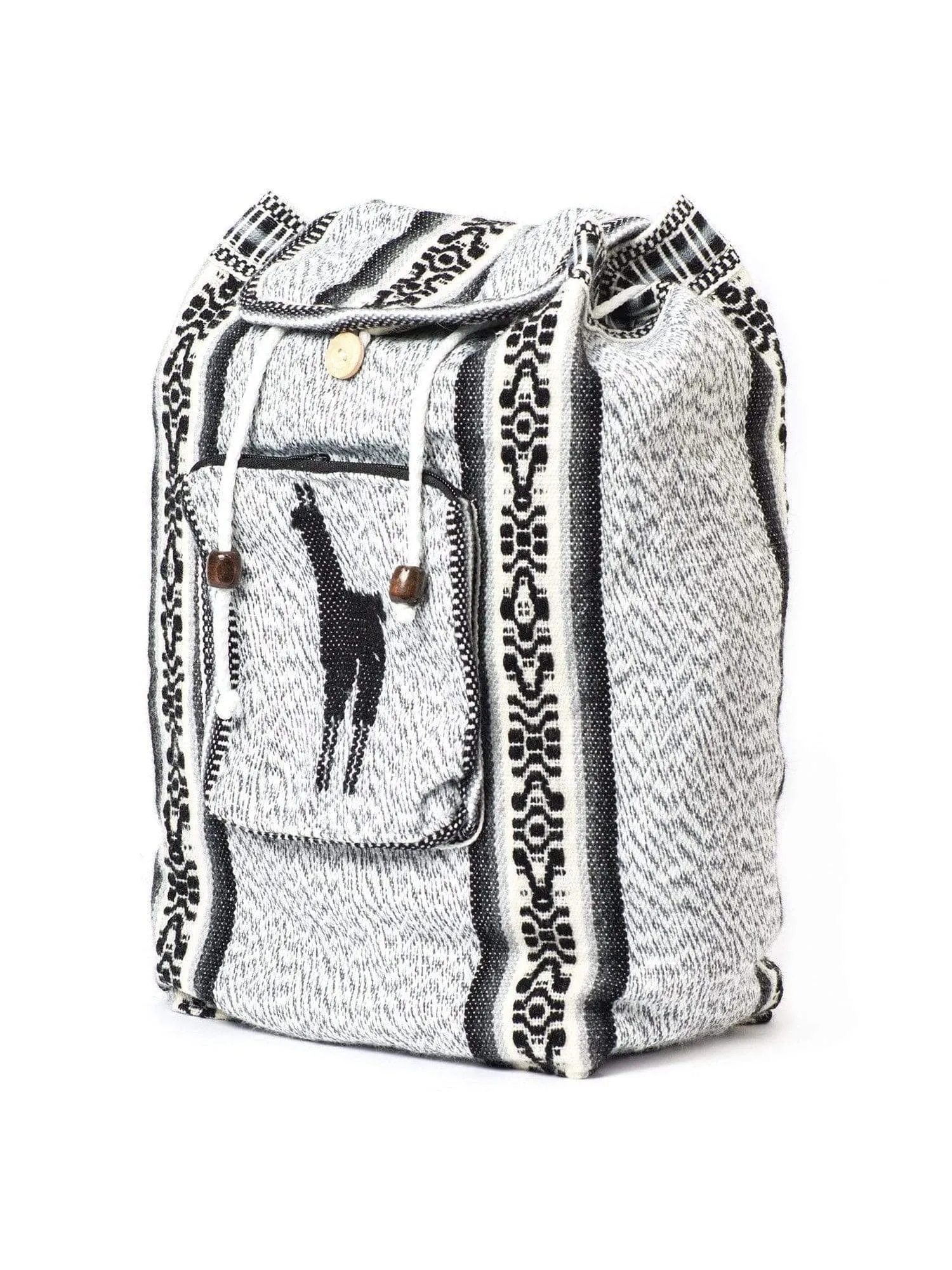 Peruvian Wool Backpack w/ Llama Pocket