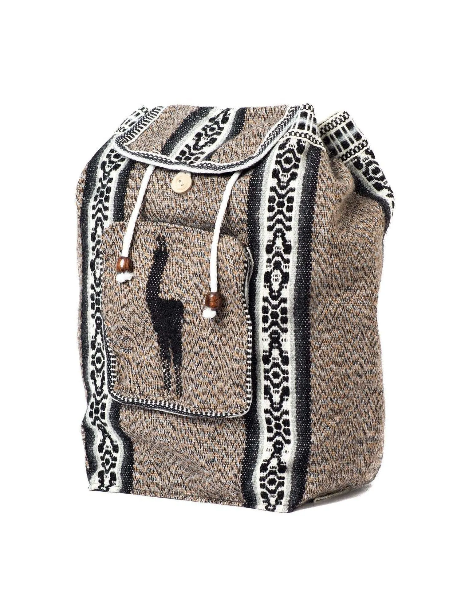 Peruvian Wool Backpack w/ Llama Pocket