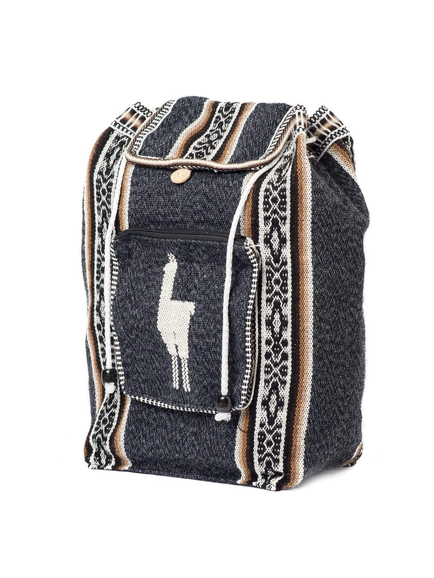 Peruvian Wool Backpack w/ Llama Pocket