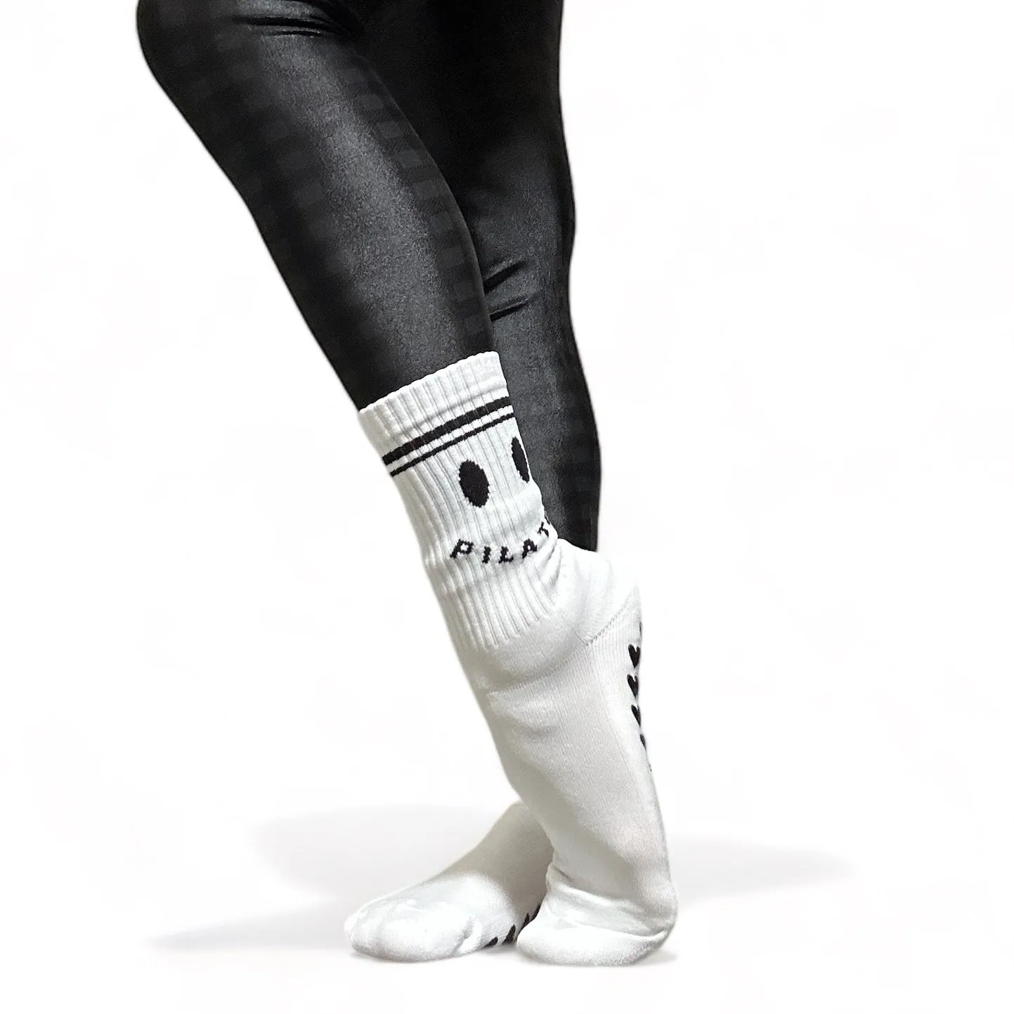 Pilates Happy - Crew Grip Socks