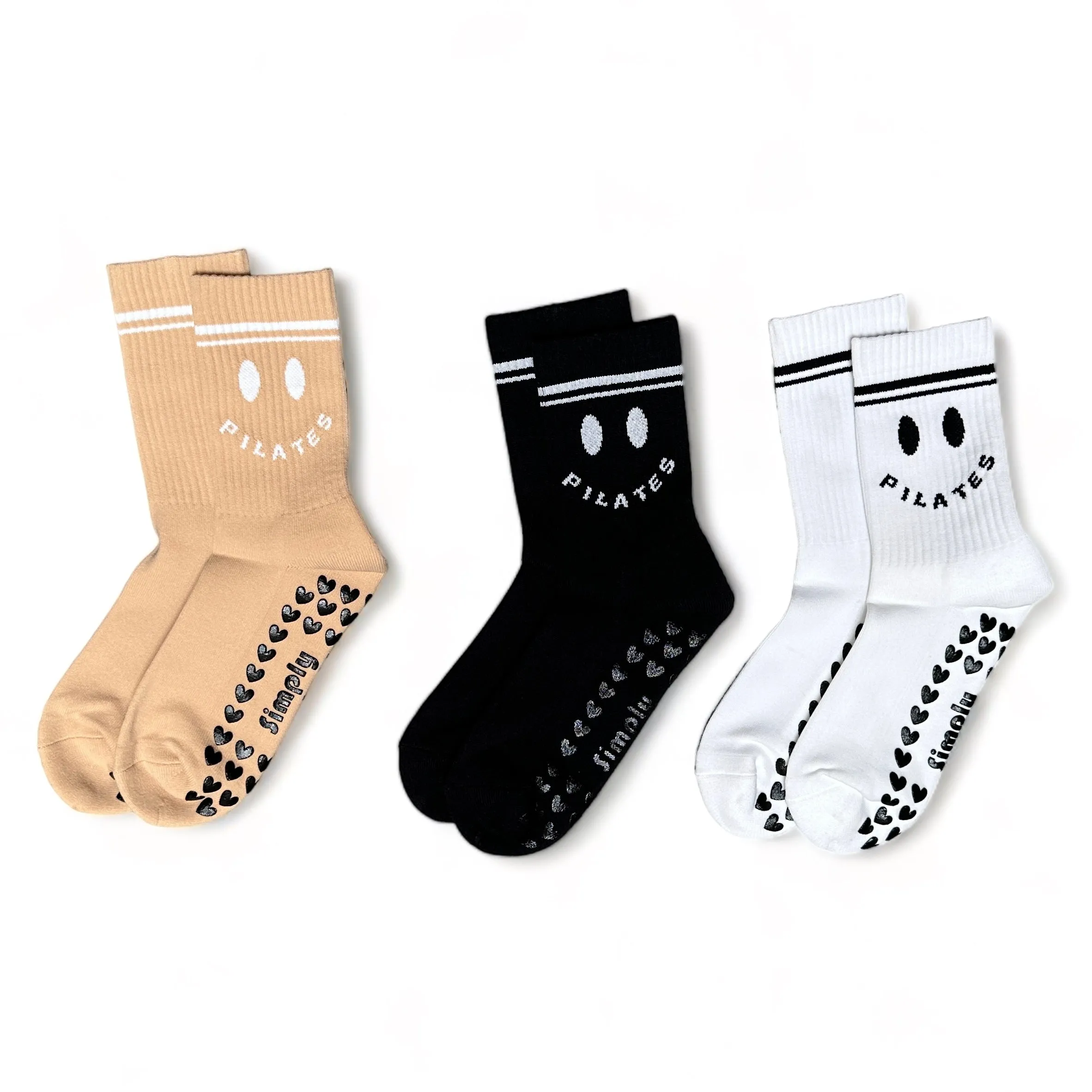 Pilates Happy - Crew Grip Socks