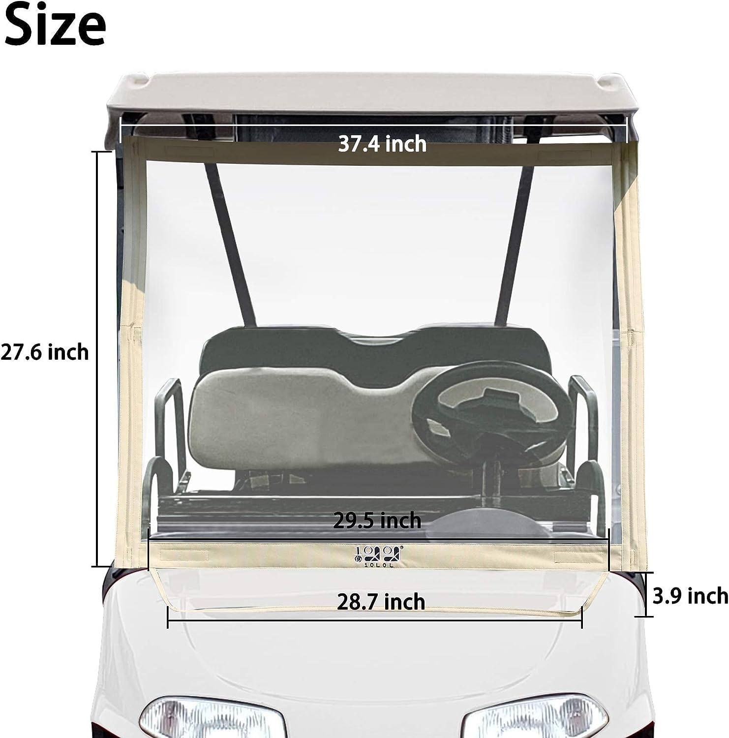 Portable Clear Film PVC Windshield for EZGO Golf Cart Parts - 10L0L