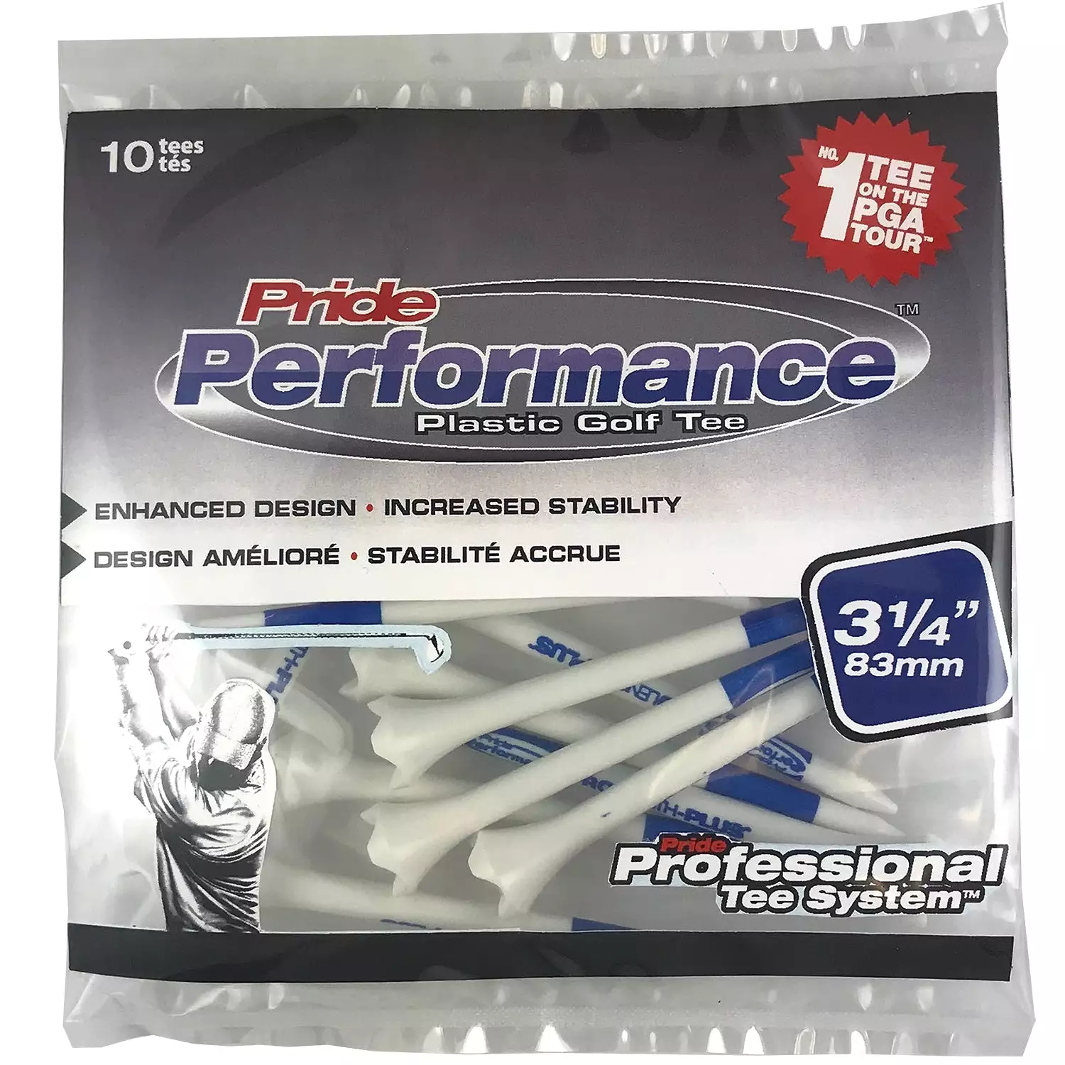 Pride Performance Plastic PTS Golf Tees