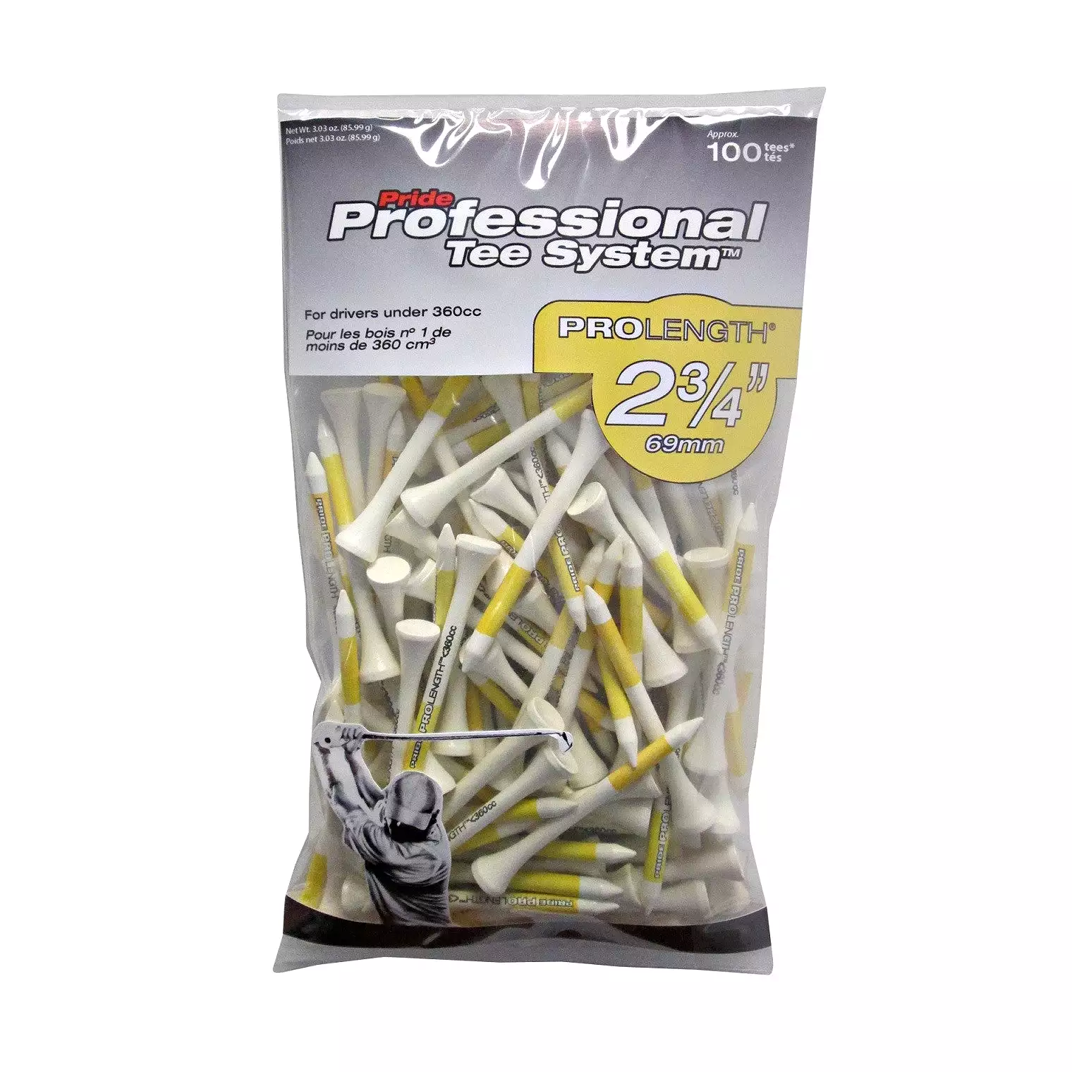 Pride Professional Tee System ProLength Golf Tees