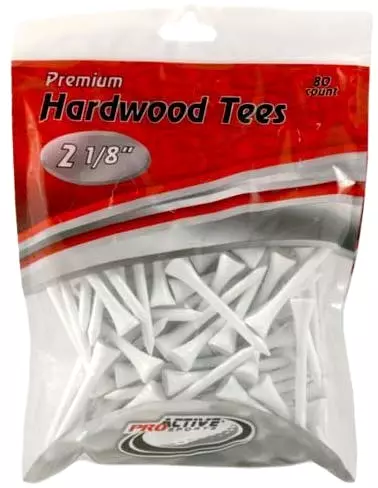 ProActive Premium Sports Hardwood Golf Tees 2.125 80 count