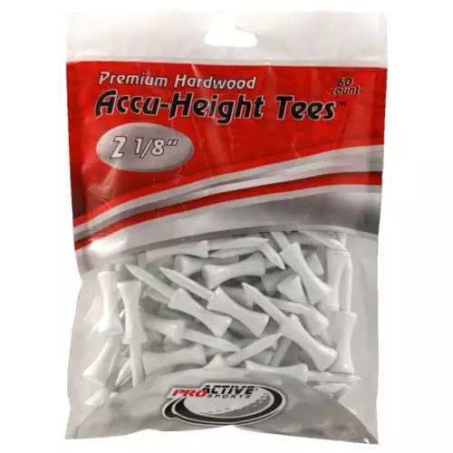 ProActive Sports Premium Hardwood Accu-Height Golf Tees