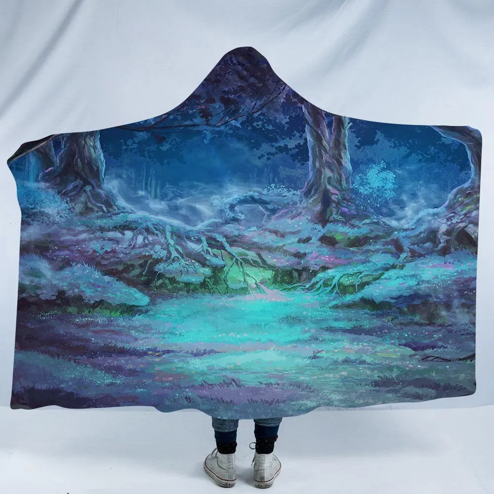 Psychedelic Scenery Hooded Blankets