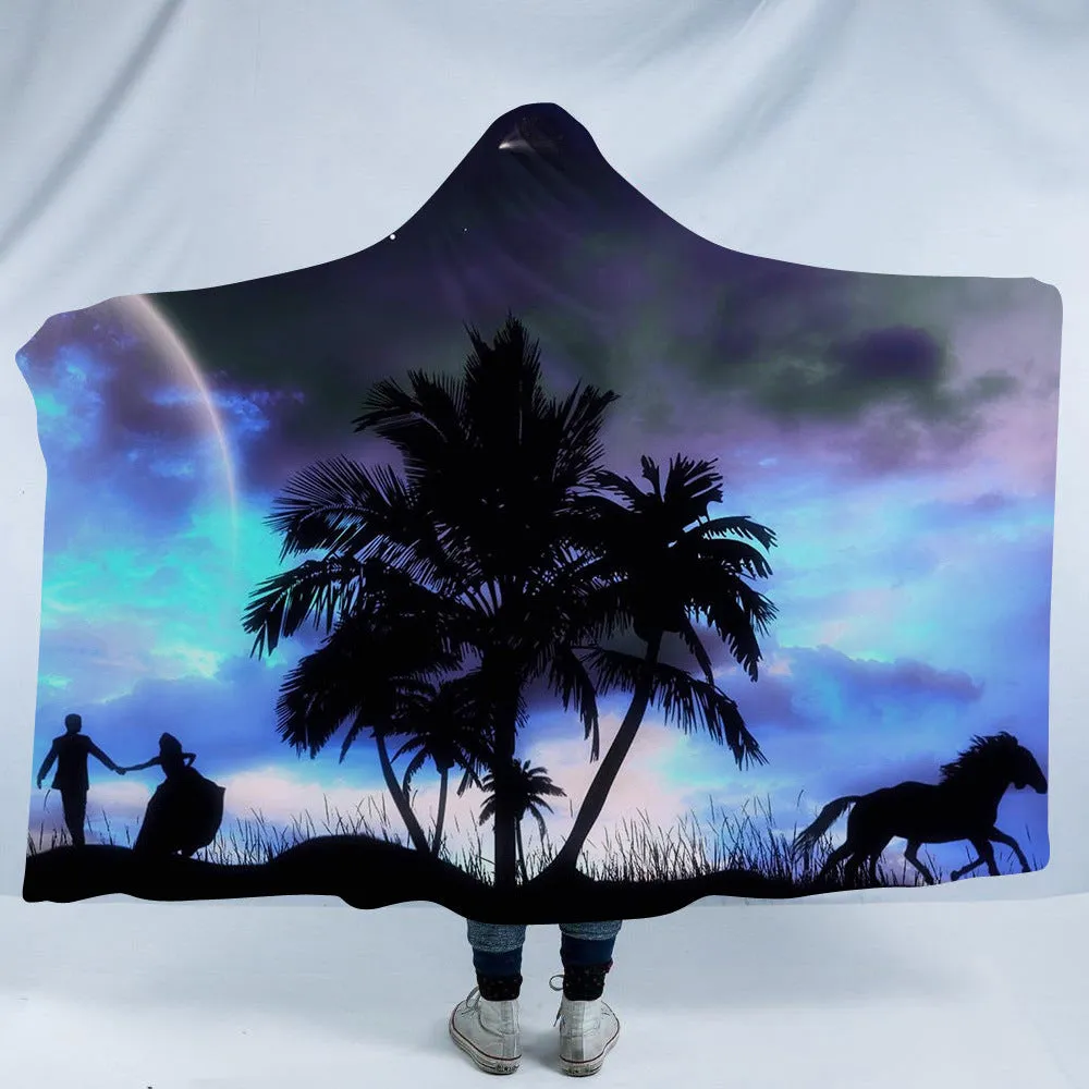 Psychedelic Scenery Hooded Blankets