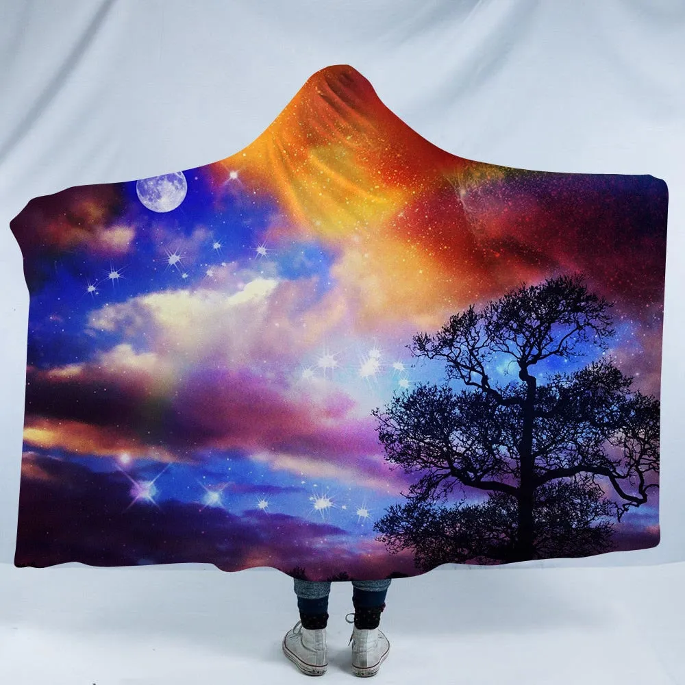 Psychedelic Scenery Hooded Blankets