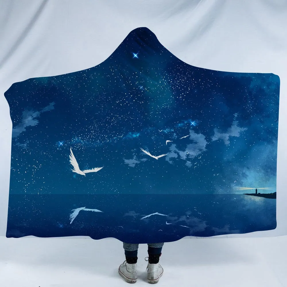 Psychedelic Scenery Hooded Blankets