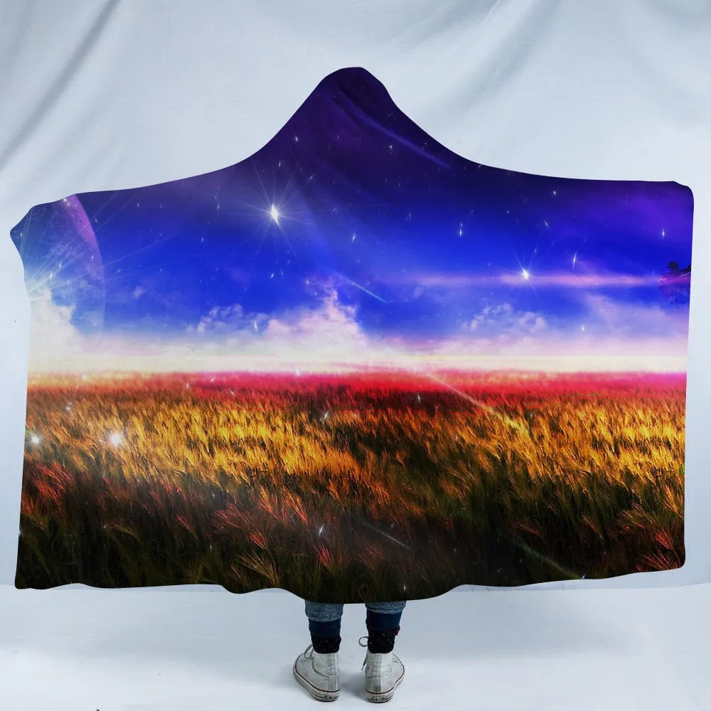 Psychedelic Scenery Hooded Blankets